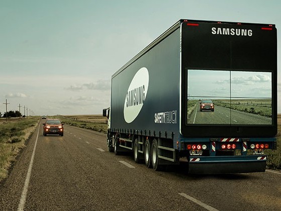 Samsung Safety Truck - Link Have you ever found yourself driving behind a semi-trailer truck? If you’re on a single-lane highway or road, it can be...