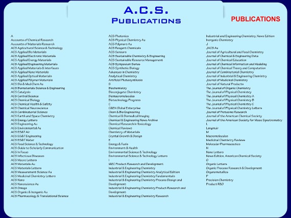 A.C.S. Publications - Link