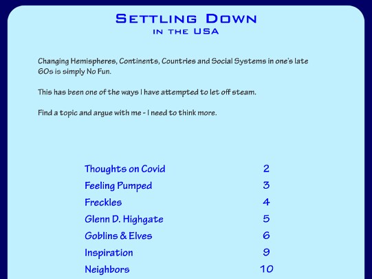 SETTLING DOWN